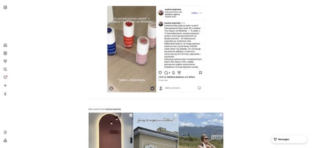 Publikacja twórcy Madzia Kępińska dla NEONAIL (Instagram)