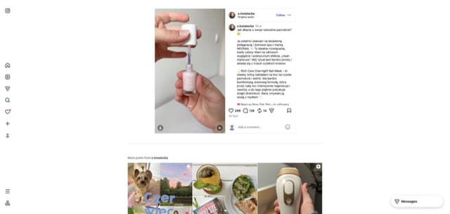 Publikacja twórcy Ola Kwiatecka dla NEONAIL (Instagram)