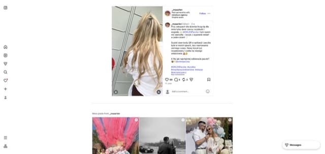 Publikacja twórcy Marlena Parzyszek dla ORLEN Paczka (Instagram)